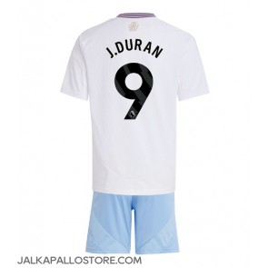 Aston Villa Jhon Duran #9 Vieraspaita Lapsille 2024-25 Lyhythihainen (+ shortsit)